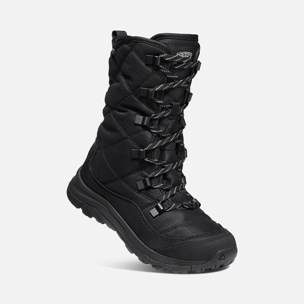 Keen Kar Botu Kadın Siyah - Terradora Ii Lace Up Waterproof - Türkiye MDKW47102